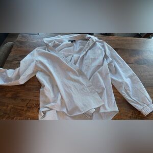 Forever21 Women's Blouse Striped Button Down Shirt Blouse Top